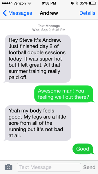 Sports Performance Testimonial 1